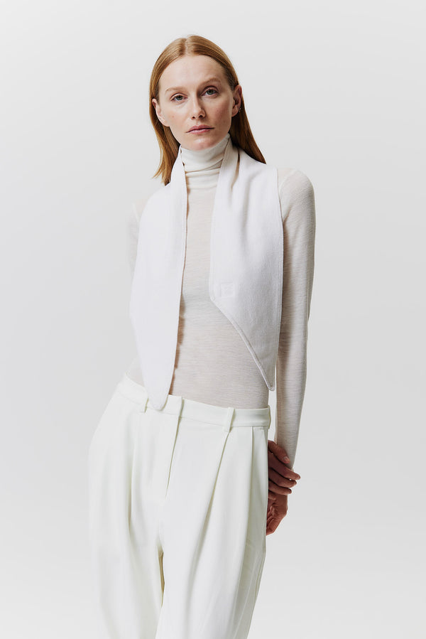 Prinz Berlin Kaschmir Bandeau Fine Knit Off-White