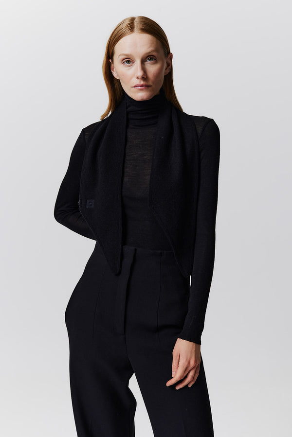 Prinz Berlin Kaschmir Bandeau Fine Knit Schwarz