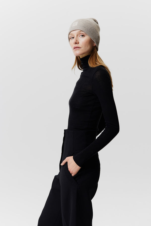 Prinz Berlin Kaschmir Beanie Classic Knit Beige