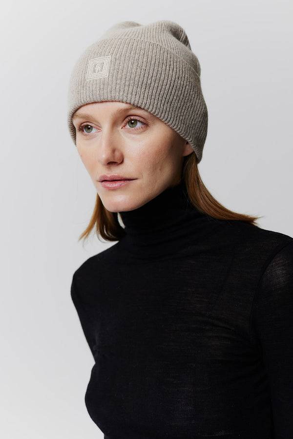 Prinz Berlin Kaschmir Beanie Classic Knit Beige