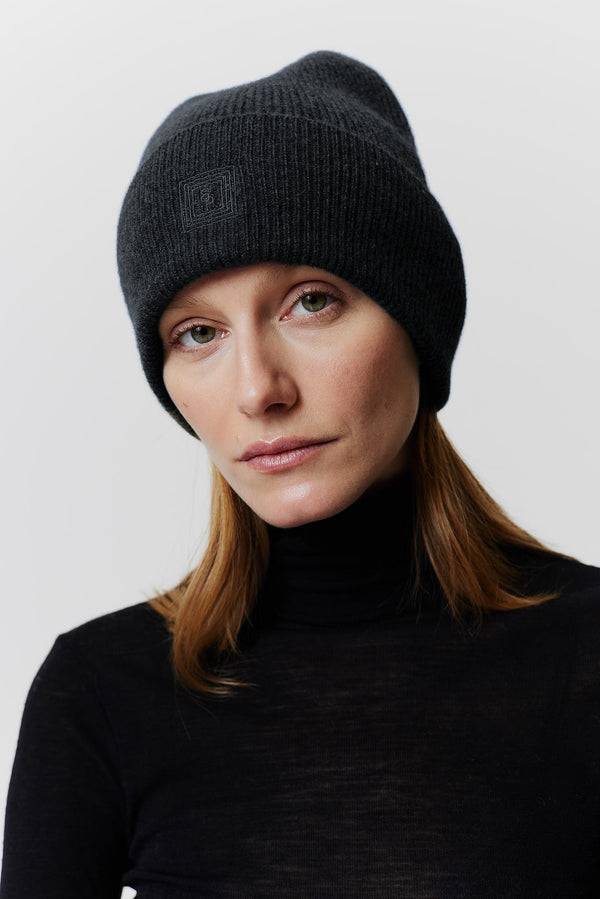 Prinz Berlin Kaschmir Beanie Classic Knit Graphit