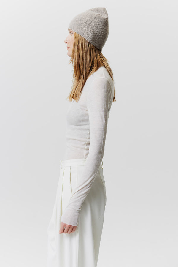 Prinz Berlin Kaschmir Beanie Fine Knit Beige