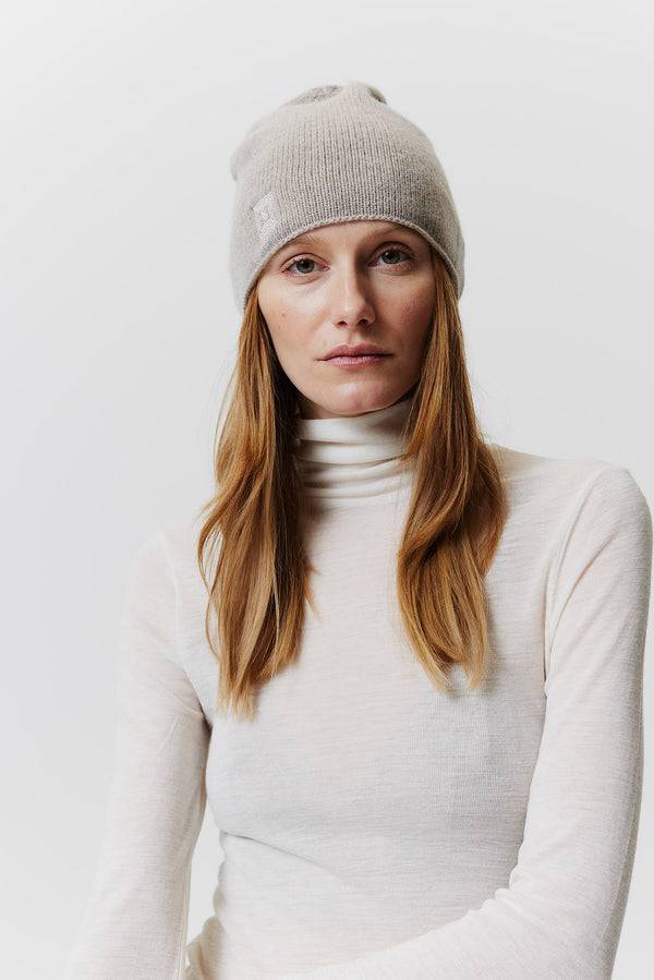 Prinz Berlin Kaschmir Beanie Fine Knit Beige