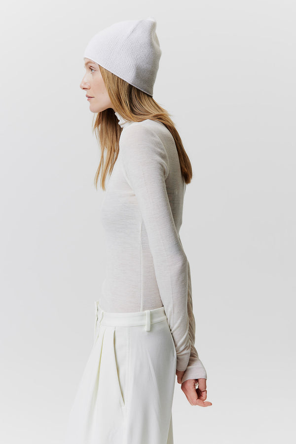 Prinz Berlin Kaschmir Beanie Fine Knit Off-White