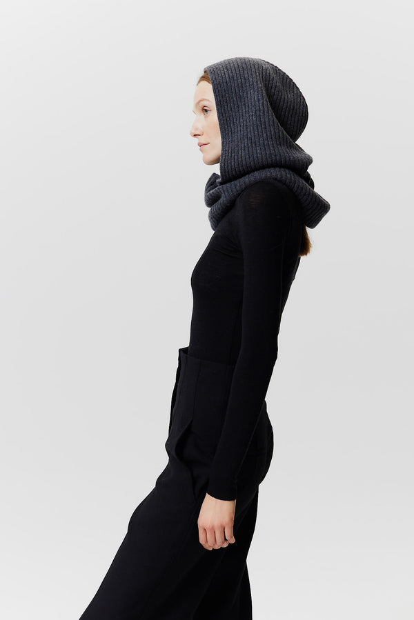 Prinz Berlin Kaschmir Hood Rib Knit Graphit