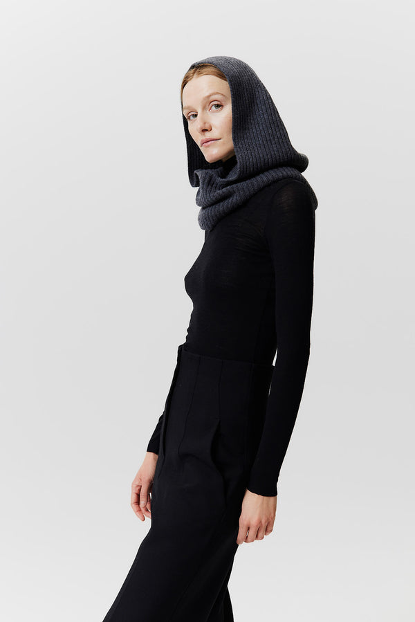 Prinz Berlin Kaschmir Hood Rib Knit Graphit