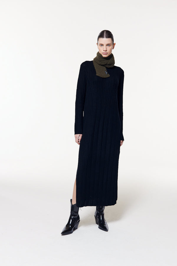 Prinz Berlin Kaschmir Kurzschal Hand Knit Grün