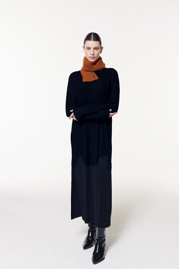 Prinz Berlin Kaschmir Kurzschal Hand Knit Karamell