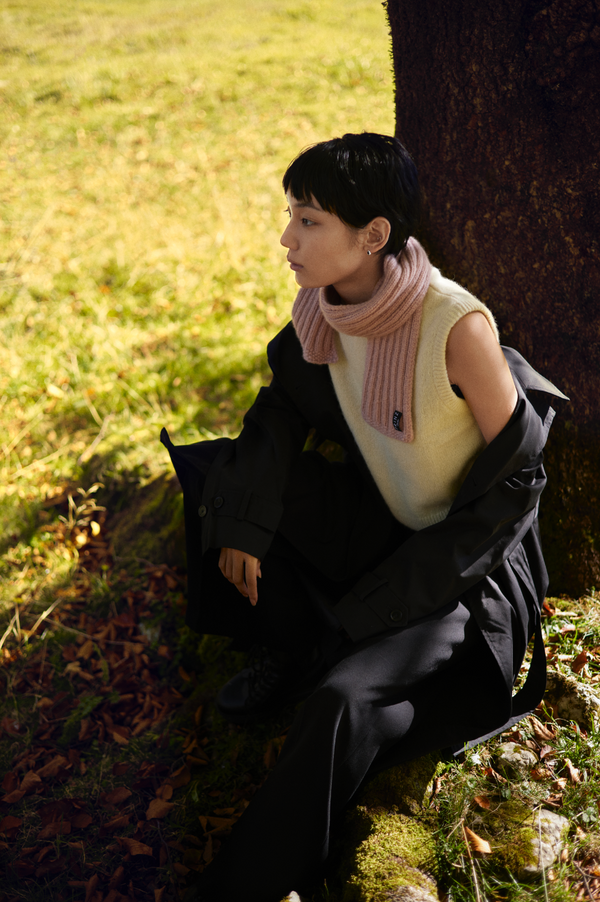 Prinz Berlin Kaschmir Kurzschal Hand Knit Rosa