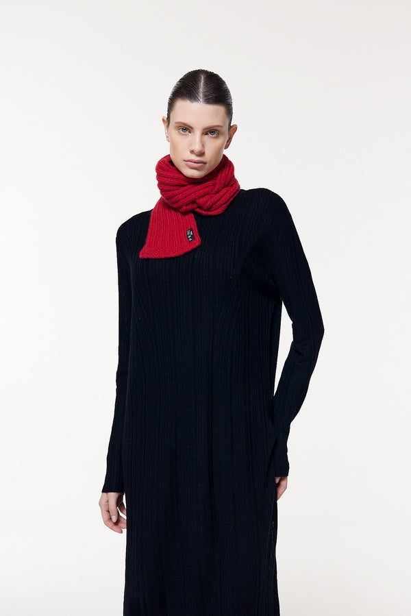 Prinz Berlin Kaschmir Kurzschal Hand Knit Rot