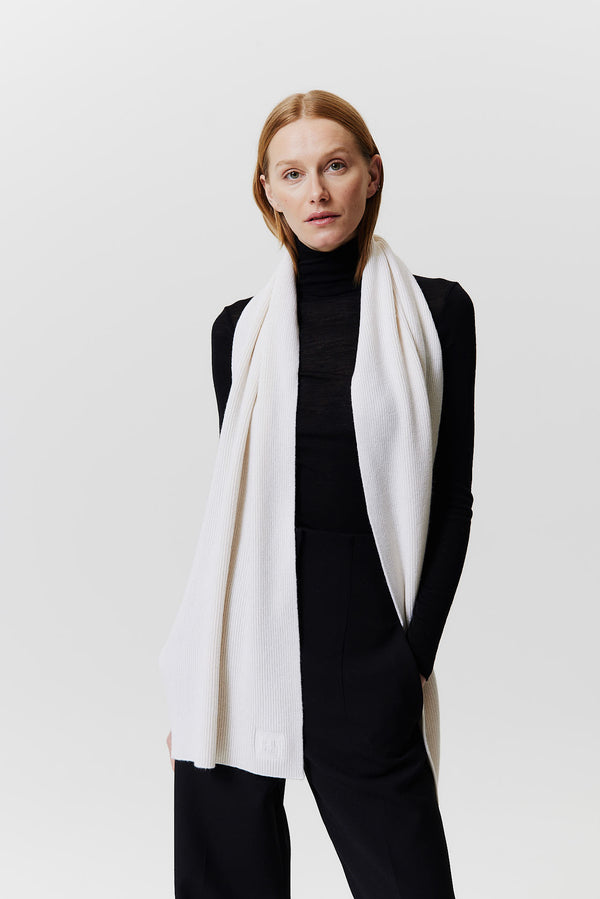 Prinz Berlin Kaschmir Schal Classic Knit Off-White