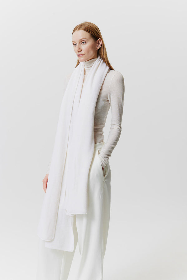 Prinz Berlin Kaschmir Schal Fine Knit Off-White