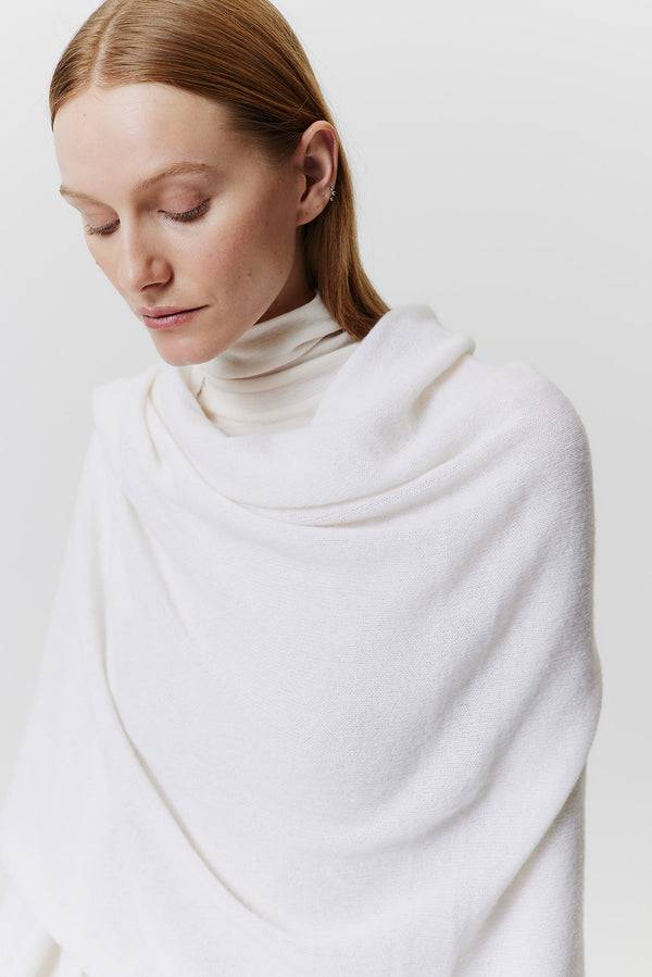 Prinz Berlin Kaschmir Schal Fine Knit Off-White