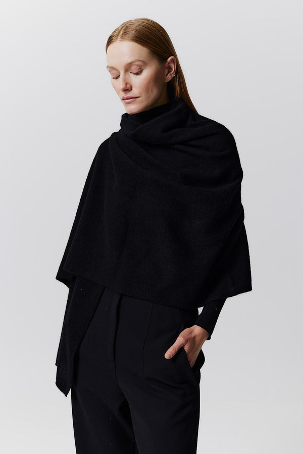 Prinz Berlin Kaschmir Schal Fine Knit Schwarz