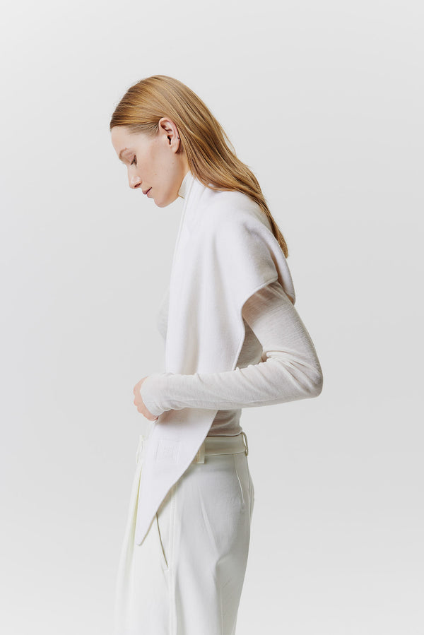 Prinz Berlin Kaschmir Triangle Fine Knit Off-White