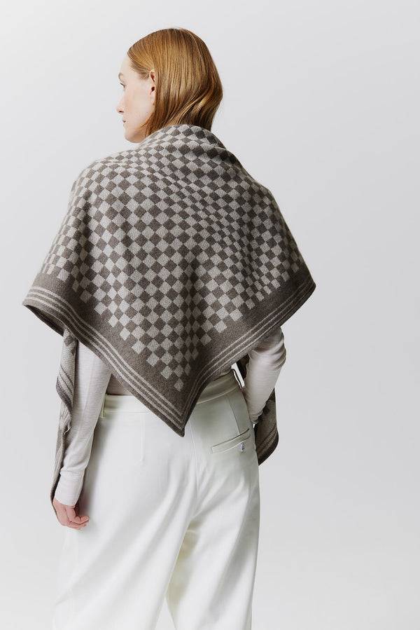 Prinz Berlin Kaschmir Triangle Jacquard Taupe