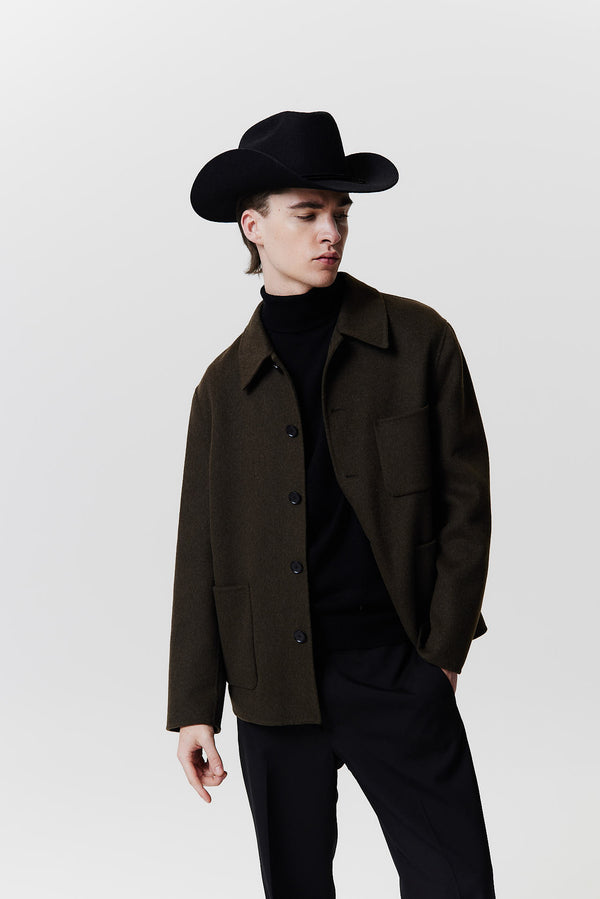 Prinz Berlin Merino Cowboy Hut Lifted Brim Schwarz