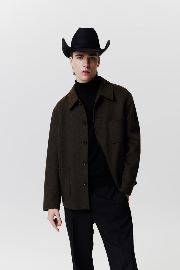 Prinz Berlin Merino Cowboy Hut Lifted Brim Schwarz