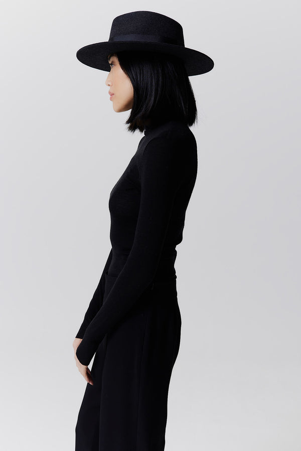 Prinz Berlin Merino Fedora Hut Short Brim Graphite