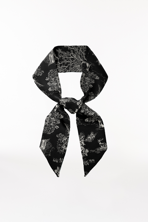 Prinz Berlin Seidenbandeau Toile Valentine Schwarz