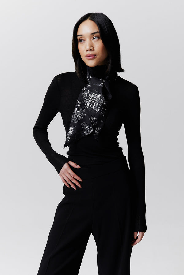 Prinz Berlin Seidenbandeau Toile Valentine Schwarz