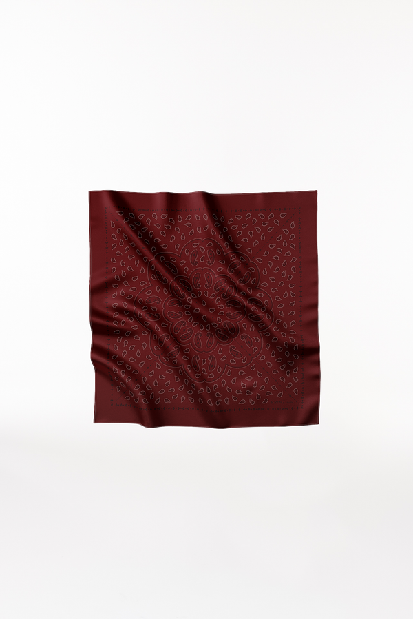Prinz Berlin Seidentuch Paisley 70 Bordeaux
