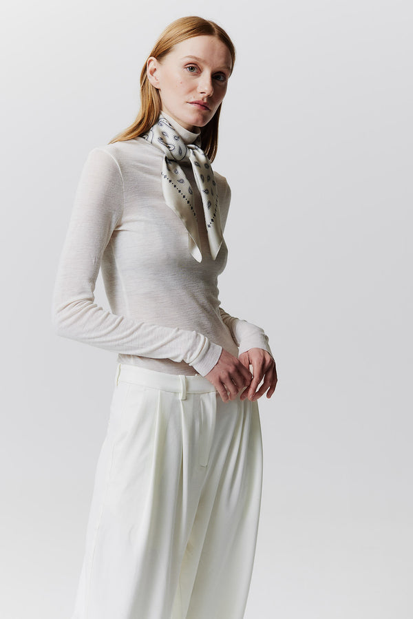 Prinz Berlin Seidentuch Paisley 70 Off-White