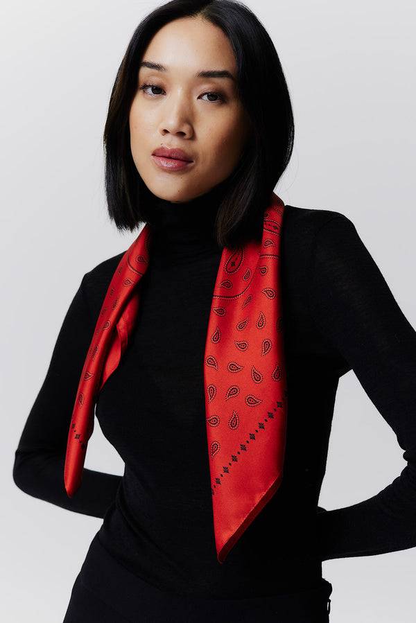 Prinz Berlin Seidentuch Paisley 70 Rot