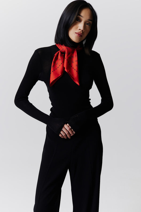 Prinz Berlin Seidentuch Paisley 70 Rot