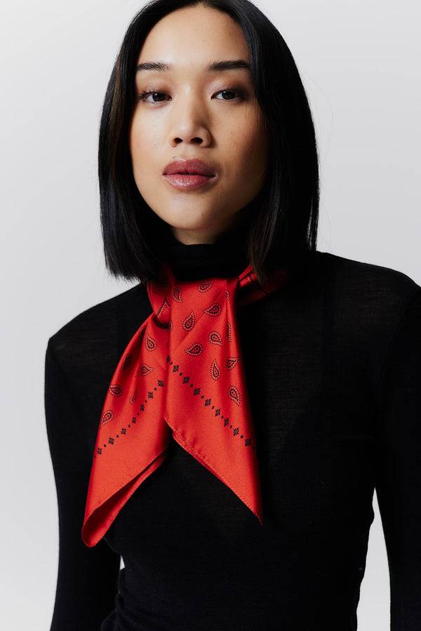 Prinz Berlin Seidentuch Paisley 70 Rot