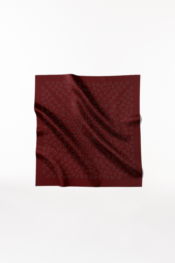Prinz Berlin Seidentuch Paisley 90 Bordeaux