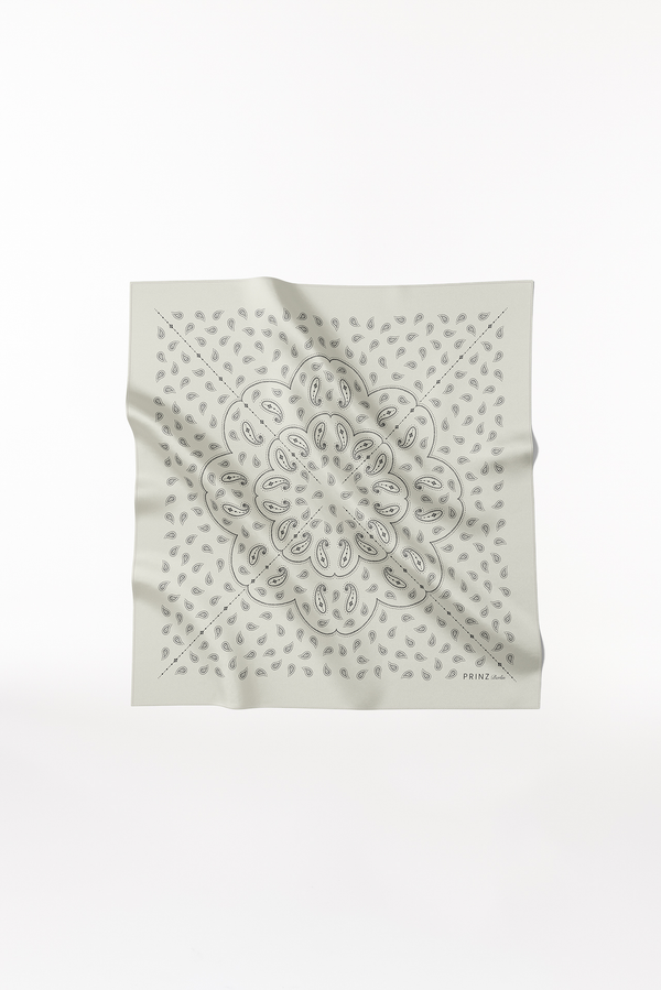 Prinz Berlin Seidentuch Paisley 90 Off-White