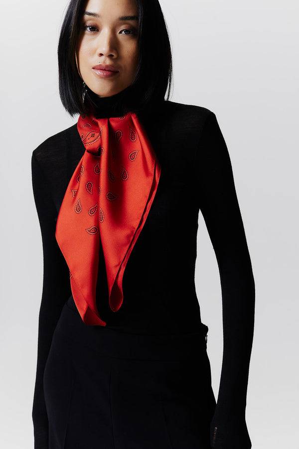 Prinz Berlin Seidentuch Paisley 90 Rot