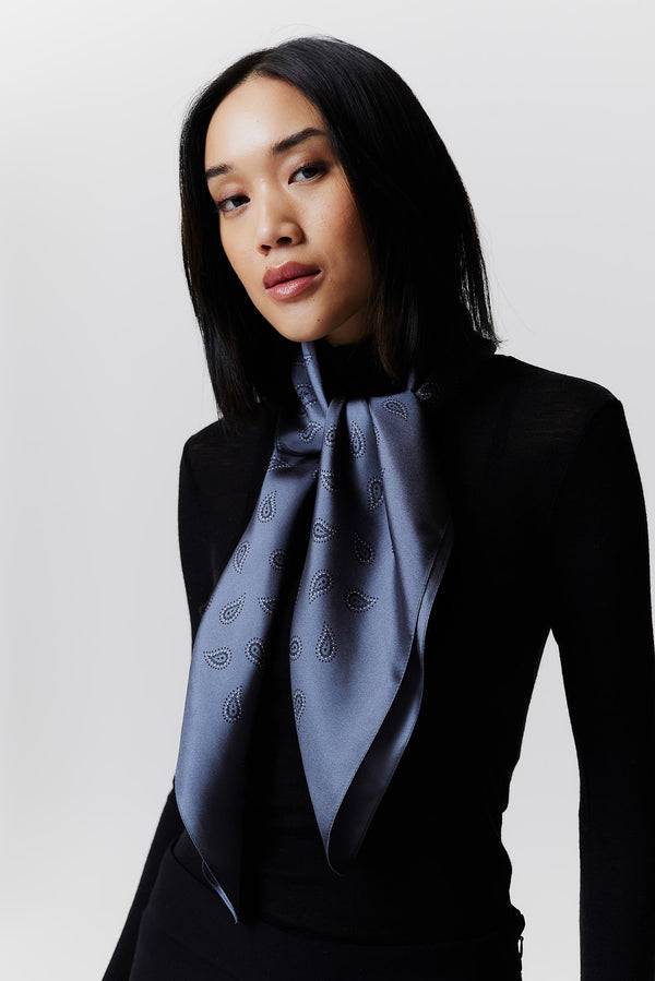 Prinz Berlin Seidentuch Paisley 90 Steingrau