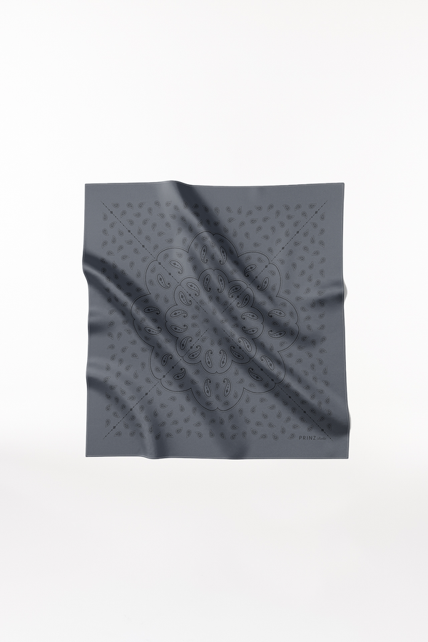 Prinz Berlin Seidentuch Paisley 90 Steingrau