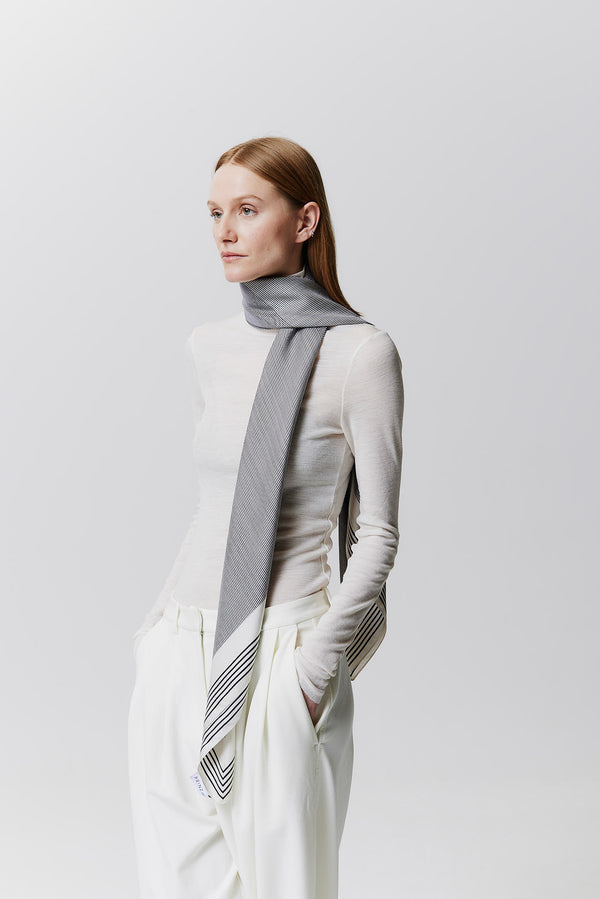 Prinz Berlin Seidentuch Stripes 123 Off-White