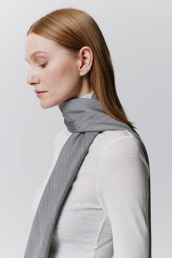 Prinz Berlin Seidentuch Stripes 123 Off-White