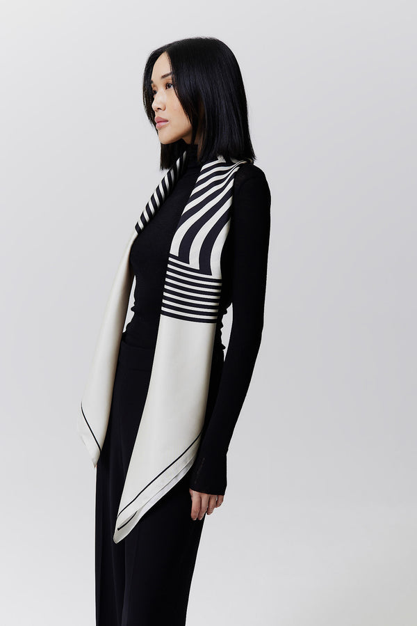 Prinz Berlin Seidentuch Swirl 123 Off-White