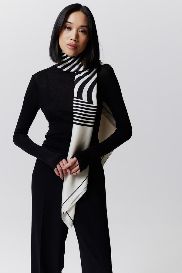 Prinz Berlin Seidentuch Swirl 123 Off-White