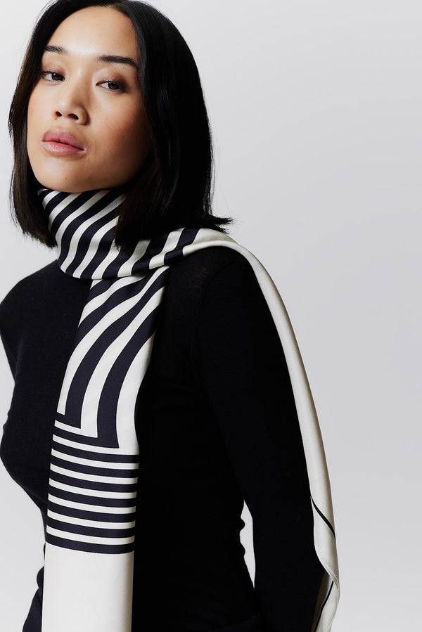 Prinz Berlin Seidentuch Swirl 123 Off-White