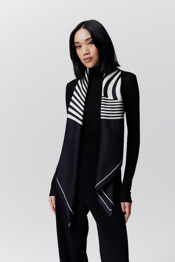 Prinz Berlin Seidentuch Swirl 123 Schwarz