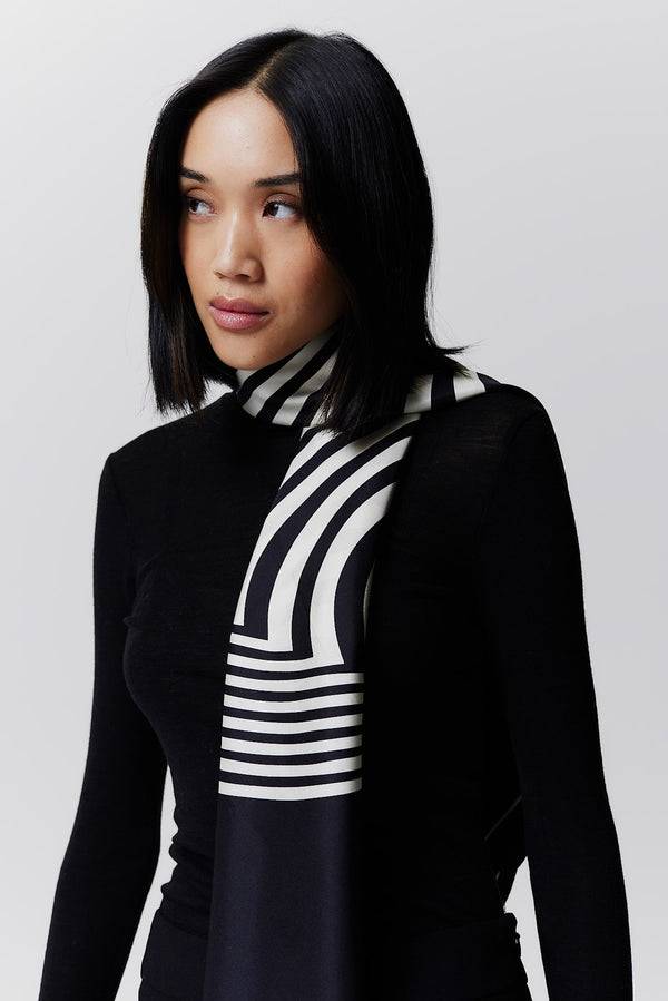 Prinz Berlin Seidentuch Swirl 123 Schwarz