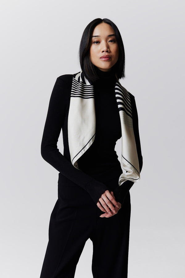 Prinz Berlin Seidentuch Swirl 90 Off-White