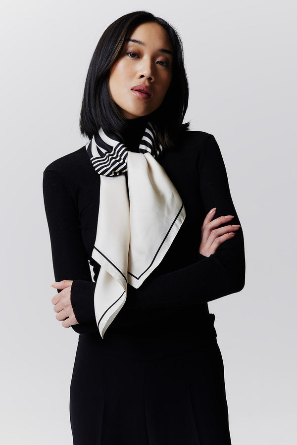 Prinz Berlin Seidentuch Swirl 90 Off-White