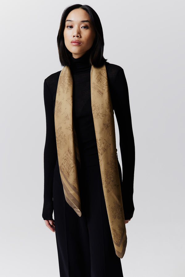 Prinz Berlin Seidentuch Toile Valentine 123 Camel