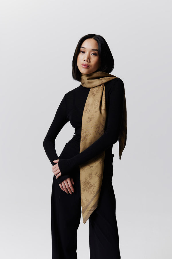 Prinz Berlin Seidentuch Toile Valentine 123 Camel