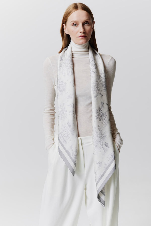 Prinz Berlin Seidentuch Toile Valentine 123 Grau