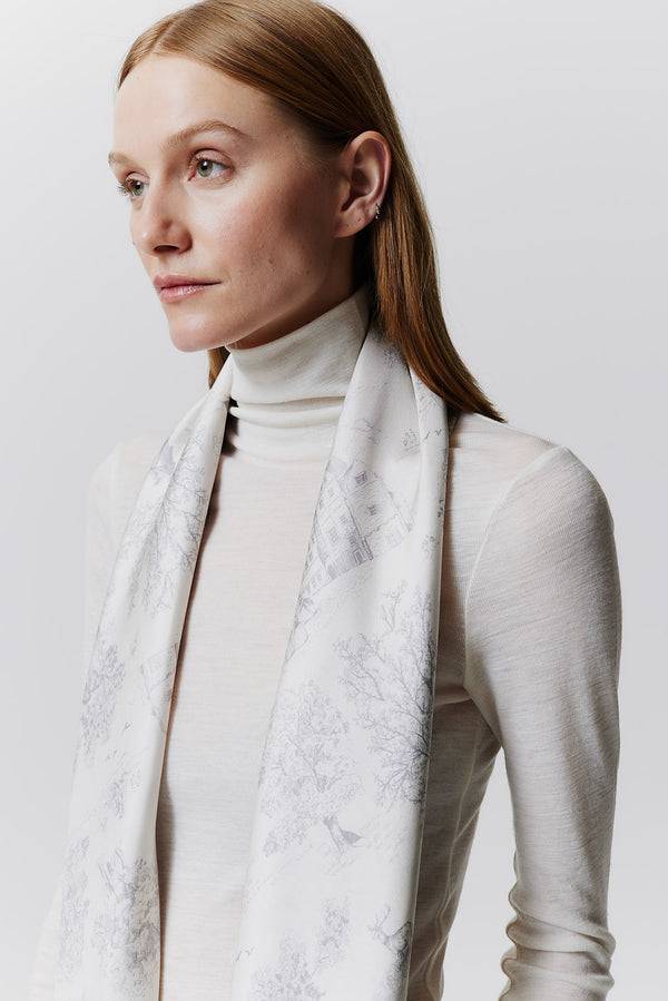 Prinz Berlin Seidentuch Toile Valentine 123 Grau