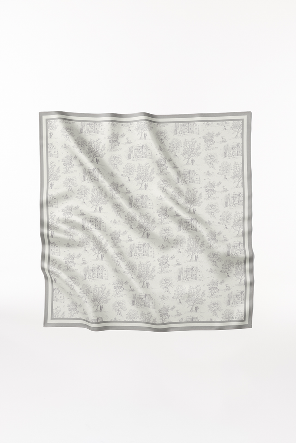 Prinz Berlin Seidentuch Toile Valentine 123 Grau