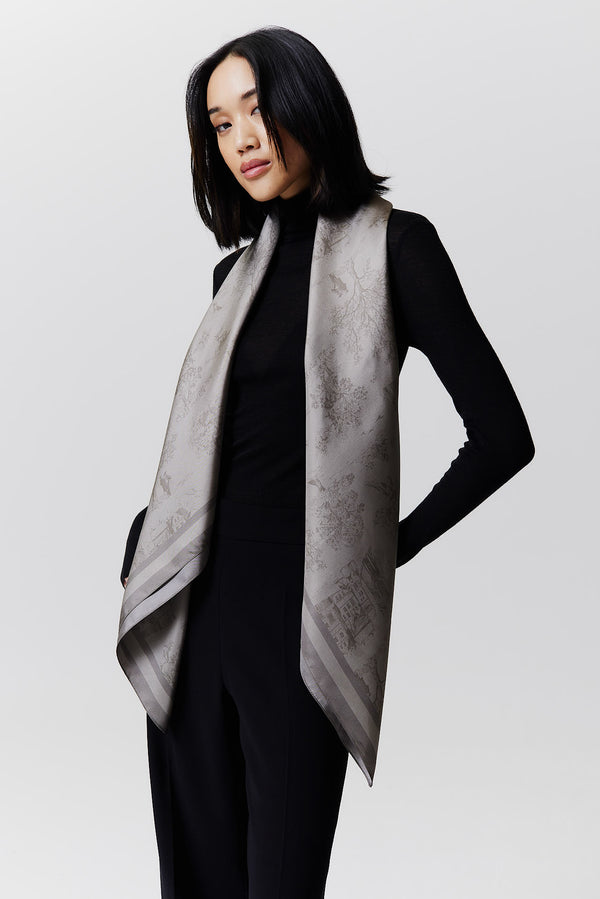 Prinz Berlin Seidentuch Toile Valentine 123 Taupe